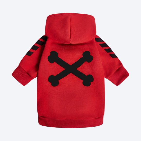 (XL) WOOF red & black dog hoodie NWT - Picture 2 of 3